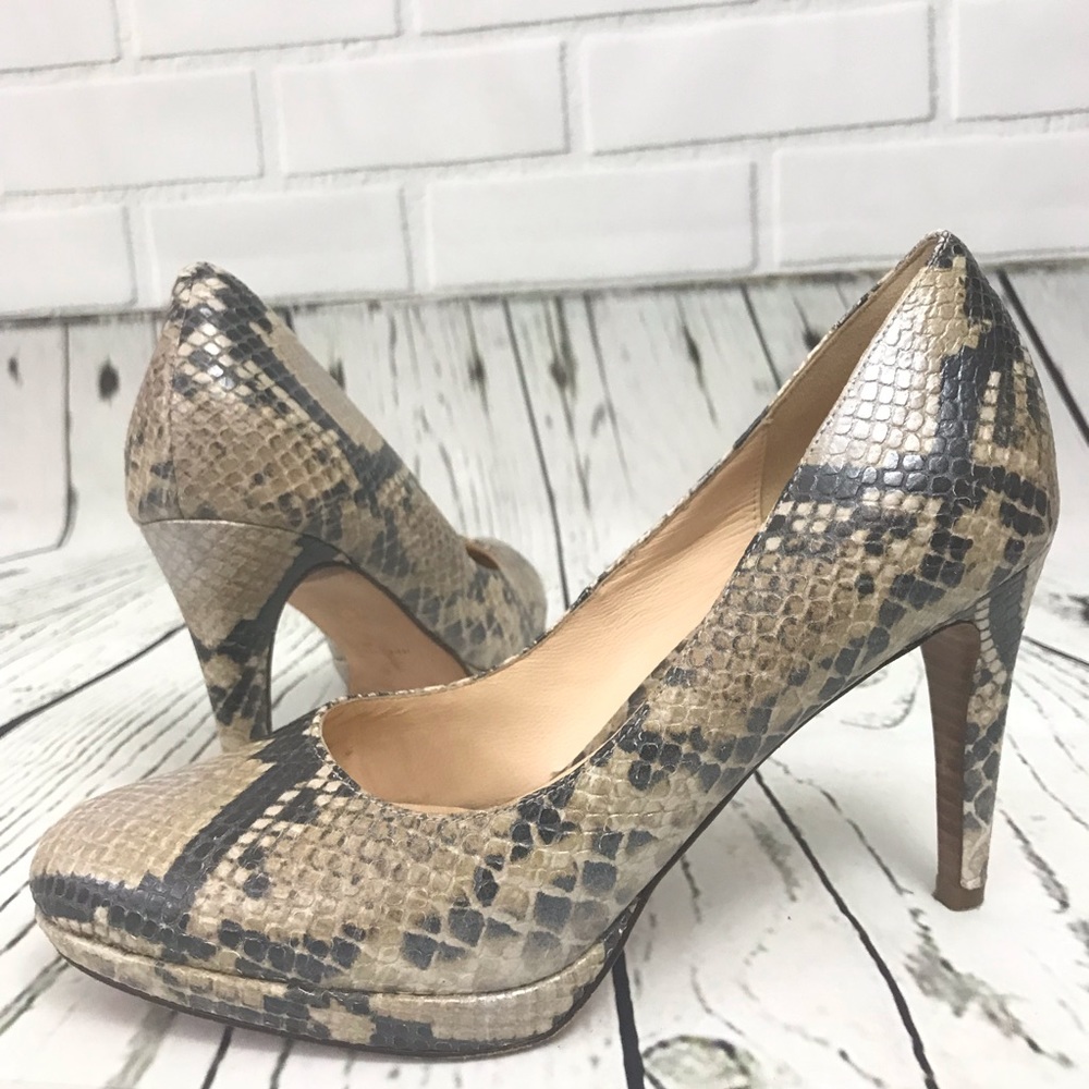 Cole Haan Heels Stiletto Snake croc skin print 7 - Picture 8 of 8